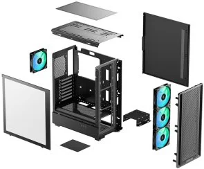 Фото: Корпус Deepcool CC550 4F Black with window (R-CC550BKANA4-G) № 11 | KTC