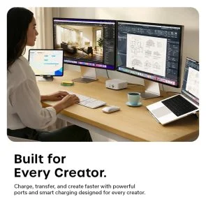 Фото: Док-станція Satechi Thunderbolt 5 CubeDock with SSD Enclosure Silver (ST-DT5CES-EU) № 6 | KTC
