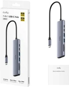 Фото: USB-хаб Cudy 7in1 UH407 Silver № 2 | KTC