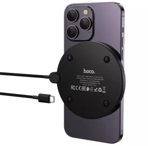 Фото: Бездротовий зарядний пристрій Hoco CW62 Peak Desktop Wireless Fast Charger 15W Black (6942007654517) № 5 | KTC