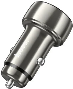 Фото: Автомобільний зарядний пристрій Hoco Z50 Leader QC3.0 PD 48W Metal Gray (6931474798756) № 2 | KTC