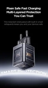 Фото: Зарядний пристрій Pisen BOLT Lite PD 30W Black with Type-C / Type-C (TP-C62_Kit) № 12 | KTC