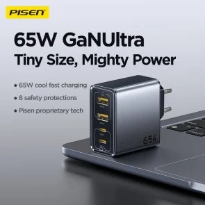 Фото: Зарядний пристрій Pisen BOLT Utility PD 65W Black (TP-C66) № 2 | KTC