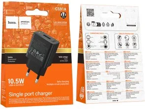 Фото: Зарядний пристрій Hoco CS91A Leader 10.5W Black (6942007670975) № 7 | KTC