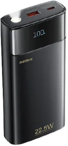 Фото: Батарея універсальна Remax FC-12 20000mAh 22.5W Black built-in Cable (6954851253341) № 2 | KTC
