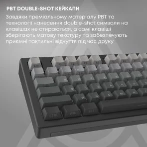 Фото: Клавіатура Ajazz AK820 V2 White Peach Switch WL/BT/USB Black/Grey/Yellow (AK820-V2-WP-BGY) № 7 | KTC