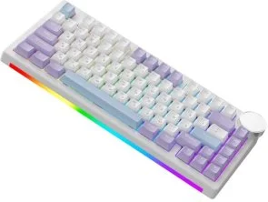 Фото: Клавіатура Ajazz AK820 V2 Coconut Flake Switch WL/BT/USB Purple/White/Blue (AK820-V2-CF-PWB) № 3 | KTC