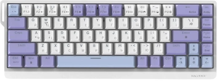 Фото: Клавіатура Ajazz NK68 V2 Red Switch USB Purple/White/Blue (NK68-V2-R-PWB) № 2 | KTC