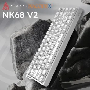 Фото: Клавіатура Ajazz NK68 V2 Red Switch USB White (NK68-V2-R-S-W) № 6 | KTC