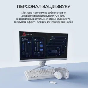 Фото: Гарнітура Ajazz AHM10 Max White (AHM10-MAX-W) № 9 | KTC