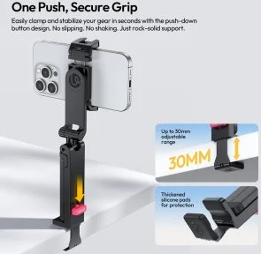 Фото: Універсальний тримач Ulanzi MA89 MagLock Phone Holder Tripod Black (T169) № 4 | KTC