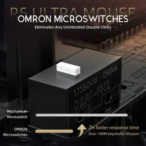 Фото: Миша Attack Shark R5 Ultra WL/BT/USB Black (R5ULTRAB_AS) № 8 | KTC