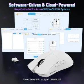Фото: Миша Attack Shark X11SE WL/BT/USB White (X11SEW_AS) № 5 | KTC