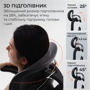 Фото: Крісло SIHOO C500 V2 with footrest Black (C500-V2-B101-JT) № 13 | KTC