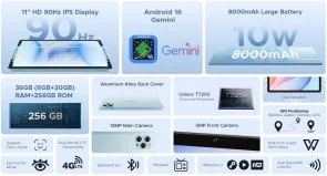 Фото: Планшет Doogee Tab G6 LTE 6/256GB Grey (6923740264454) № 12 | KTC