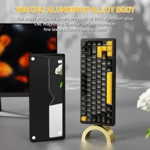 Фото: Клавіатура Attack Shark X86 Matcha Switch ENG/UKR WL/BT/USB Star Black (X86SB_AS) № 4 | KTC