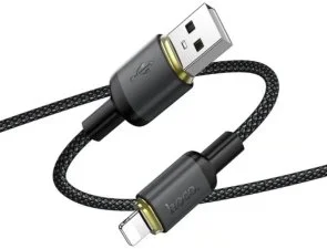 Фото: Кабель Hoco X128 Benefit 12W AM / Lightning 1m Black (6942007681070) № 3 | KTC
