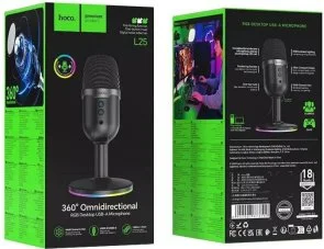 Фото: Мікрофон Hoco L25 Bright USB Black (6942007673792) № 5 | KTC
