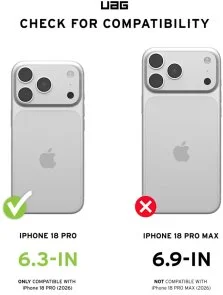 Фото: Чохол UAG for Apple iPhone 18 Pro - Plyo LT Magsafe Ice/Smoke (11459311433B) № 5 | KTC