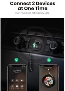 Фото: Bluetooth-ресивер UGREEN Audio Adapter CM309 Car Receiver Aux Space Gray (CM309/70601) № 3 | KTC