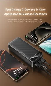 Фото: Батарея універсальна Awei PA-12 30000mAh 22.5W Black (6954284021838) № 8 | KTC