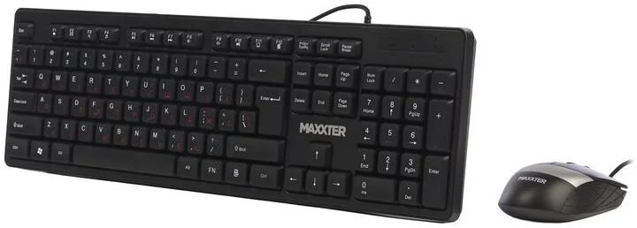 Фото: Комплект клавіатура+миша Maxxter KMS-CM-03-UA Black/Silver № 3 | KTC