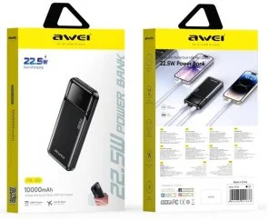 Фото: Батарея універсальна Awei PA-90 10000mAh 22.5W Black (6954284028493) № 3 | KTC