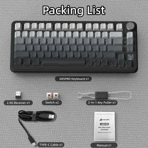 Фото: Клавіатура Attack Shark X85 Pro ENG/UKR WL/BT/USB Moonlit Night (X85PROMN_AS) № 10 | KTC