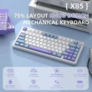 Фото: Клавіатура Attack Shark X85 White Jade Starlight White (X85SW_AS) № 8 | KTC