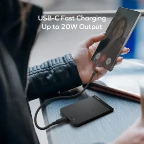 Фото: Батарея універсальна Momax 1-Power S.Pass 5000mAh 20W / Qi 15W Black (IP161Q2D) № 8 | KTC