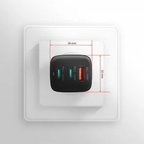 Фото: Зарядний пристрій Axagon ACU-DPQ65 PD QC3.0 GaN 65W Black № 9 | KTC