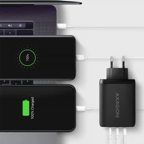 Фото: Зарядний пристрій Axagon ACU-DPQ100 PD QC3.0 GaN 100W Black № 7 | KTC