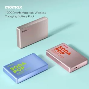 Фото: Батарея універсальна Momax 1-Power Pass 10000mAh 20W / Qi2 15W Blue (IP137AB) № 6 | KTC