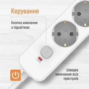 Фото: Мережевий фільтр ColorWay CW-PSEA1653W 5/3m White № 12 | KTC