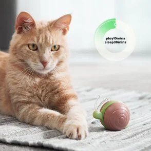 Фото: Інтерактивна розумна іграшка-равлик для котів Cheerble Wicked Snail Green (CWJ02G) № 11 | KTC