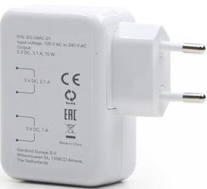 Мережевий зарядний пристрій EnerGenie EG-U4AC-01 4xUSB 3.1A білий