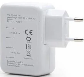 Фото: Мережевий зарядний пристрій EnerGenie EG-U4AC-01 4xUSB 3.1A білий № 3 | KTC