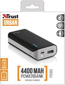 Батарея універсальна Trust Primo Power Bank 4400 mAh чорна