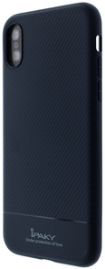 Чохол iPaky for iPhone X - Carbon Fiber Patterm Blue