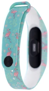 Фото: Ремінець для фітнес браслету Mijobs Xiaomi Mi Band 2 Фламінго № 3 | KTC
