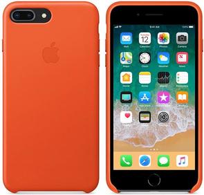 for iPhone 7/8 Plus - Leather Case Bright Orange