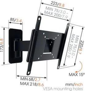 Фото: Кронштейн Vogels MA2030 Black (8552030) № 3 | KTC