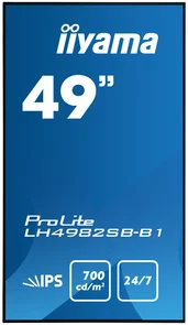 Фото: Монітор iiyama LH4982SB-B1 Black - 48.5" IPS / 1920×1080 / 75 Гц № 2 | KTC