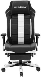 Крісло ігрове DXRACER Classic OH/CA120/NW Vinil шкіра, Al основа, + підніжка, Black/White