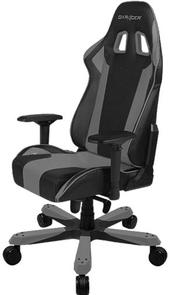 Крісло ігрове DXRACER KING OH/KS06/NG Чорне з Сірими вставками PU шкіра, Al основа