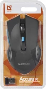 Фото: Миша Defender Accura MM-275 Black/Blue (52275) № 3 | KTC