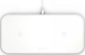 Фото: Бездротова зарядна станція Zens Dual Aluminium Wireless Charger 10W White (ZEDC04W/00) № 3 | KTC