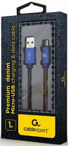 Кабель Cablexpert AM / Micro USB 1m Blue (CC-USB2J-AMmBM-1M-BL)