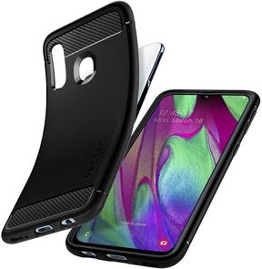 Чохол-накладка Spigen для Samsung Galaxy A40 - Rugged Armor Matte Black