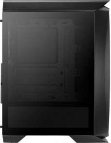 ATX, Aerocool Aero One Eclipse, No PSU, Fan 4x12cm, 2xUSB3.0, Black, прозора бокова стінка